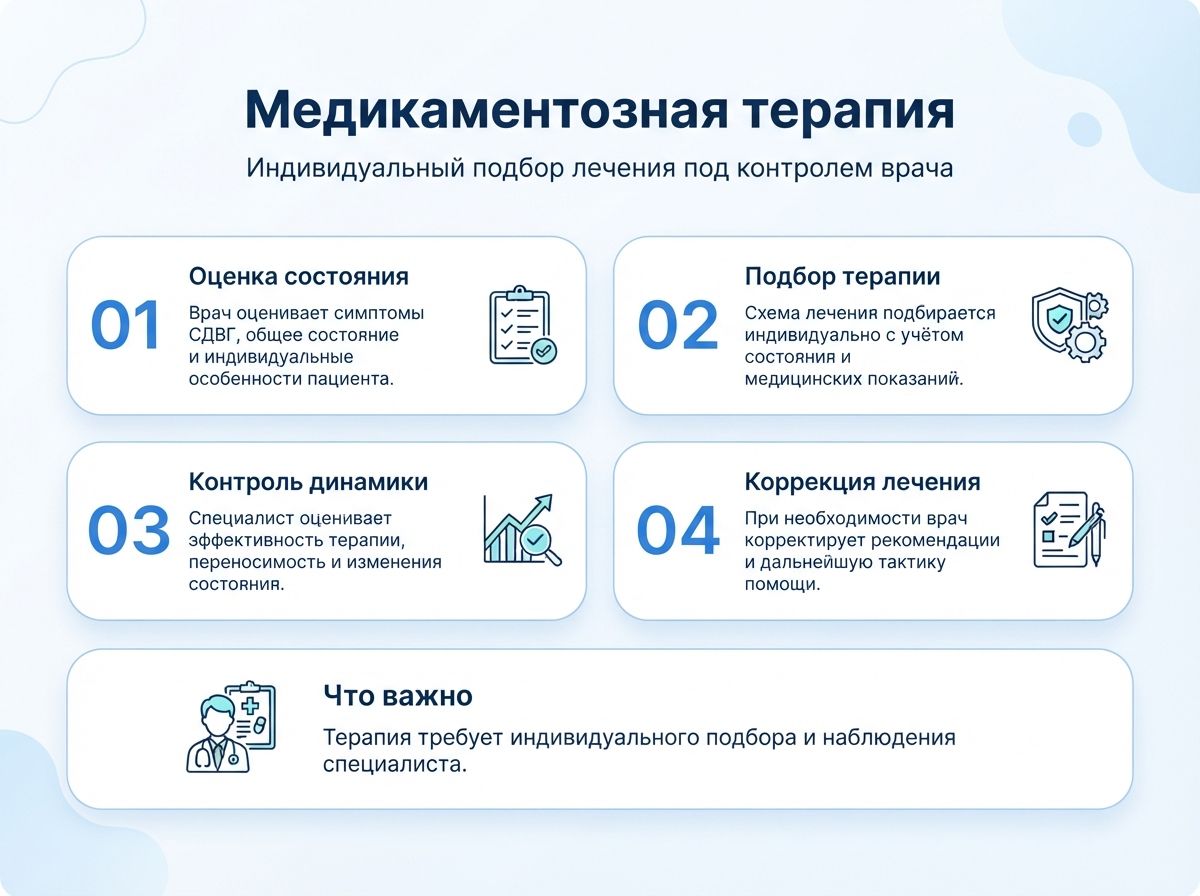 Лечение СДВГ в Кинешме у детей и взрослыхинфографика